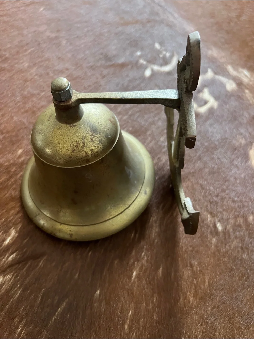 Brass Anchor Wall Bell - Nautical Home Accent